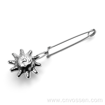 Stainless steel moon/star/sun shaped handle tea infuser